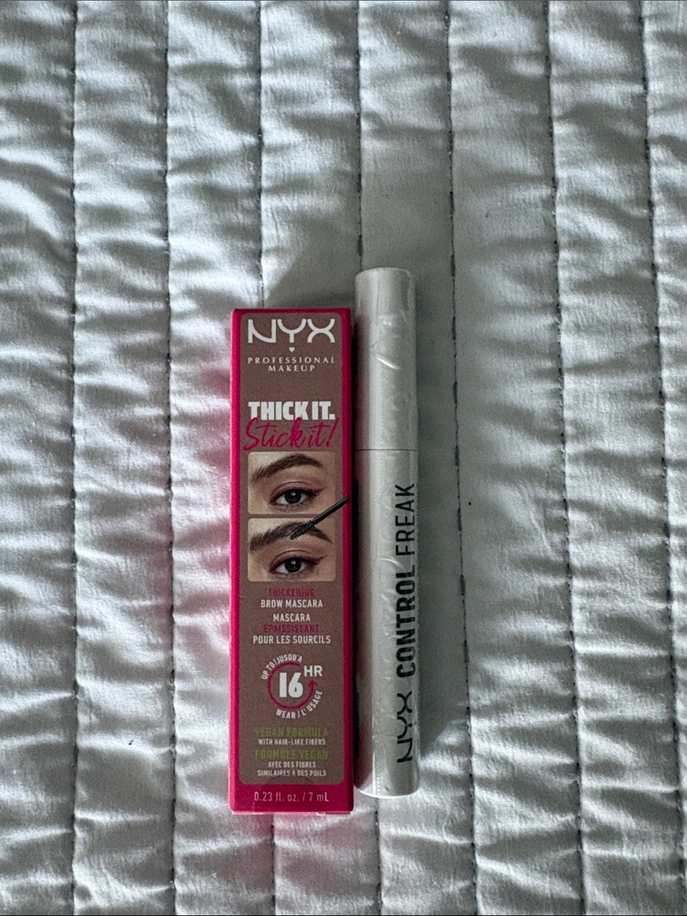 NYX Thick It. Stick It! Brow Mascara - in cool blonde. NYC control freak eyebrow